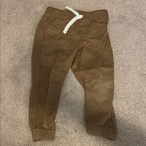 Cat & Jack Kids Tan Joggers with White Drawstring